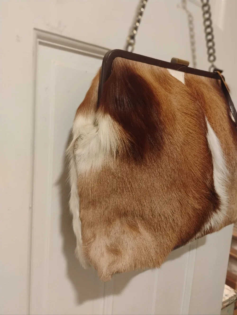Diane Gail SPRINGBOK Antelope Fur Shoulder Bag Y2K